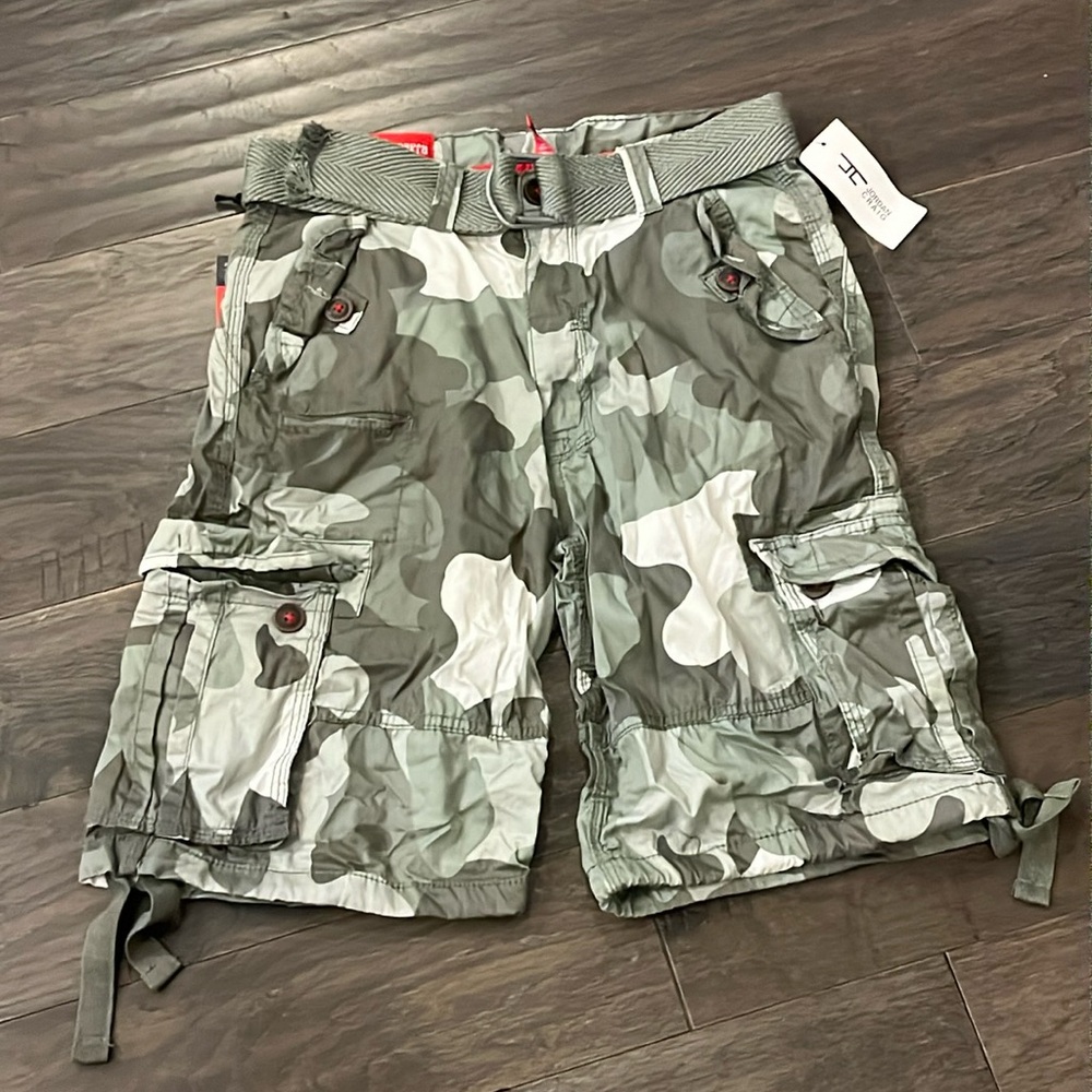 Jordan Craig Sage Camo Cargo Shorts with belt new Mens Size 30